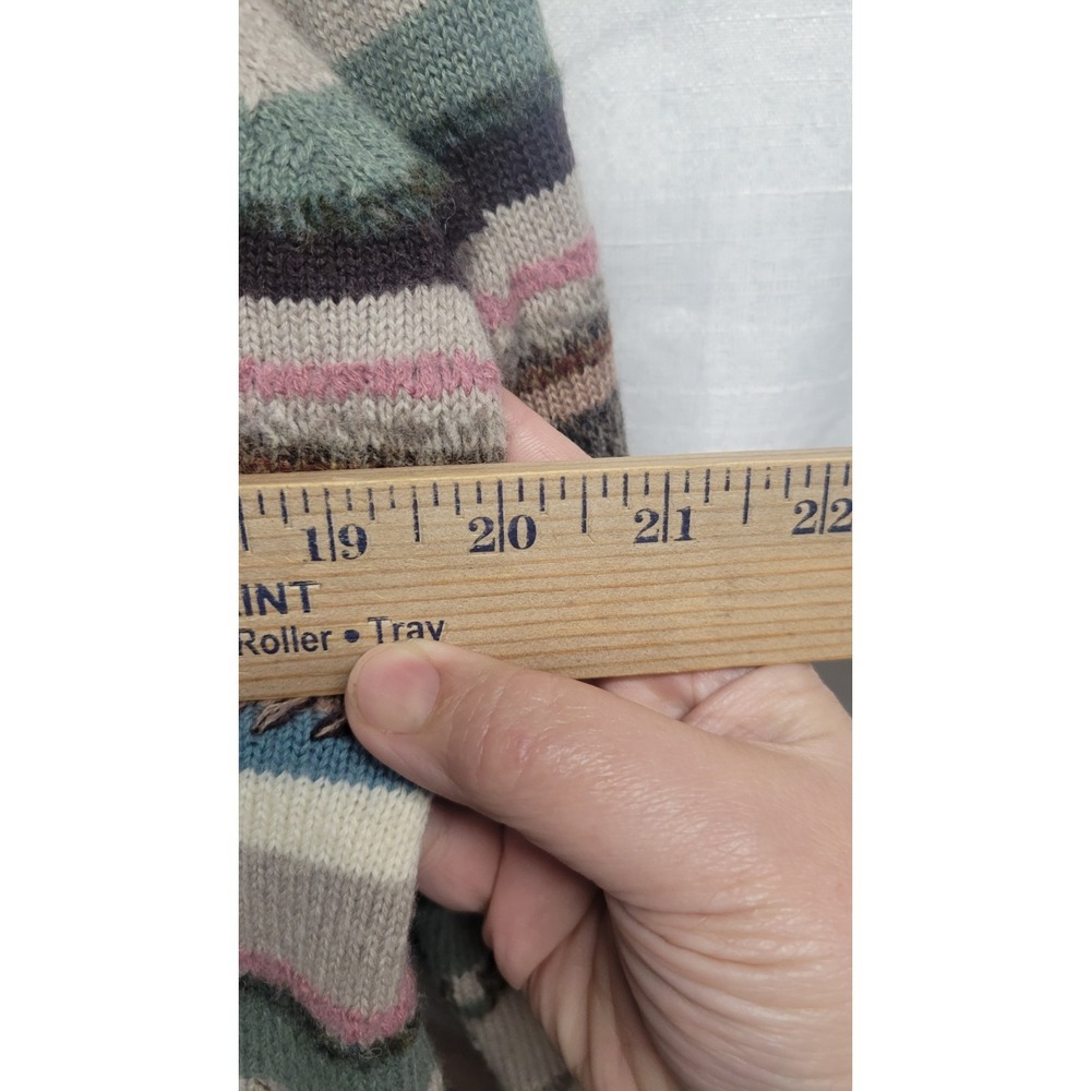 Vintage Charter Club Womans Striped Wool Cotton Long Sleeve Sweater Gilmore Girl - Picture 3 of 8